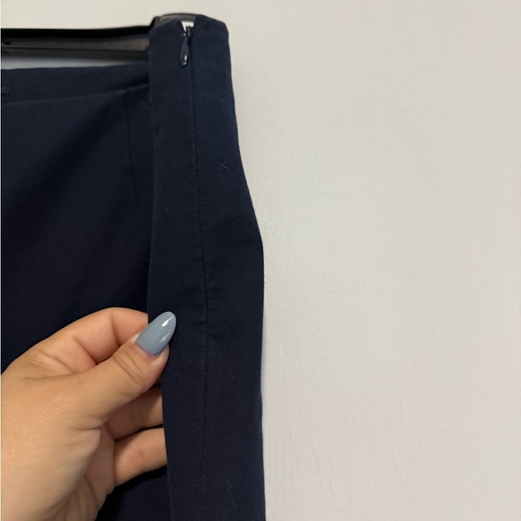 Lafayette 148  Stanton Slim Ankle Pants  Women's Navy Blue Size 14 Cropped - Picture 3 of 5